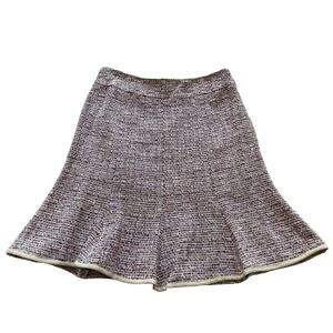 Nanette Lepore Pink and Cream Bouclé Skirt Size 4